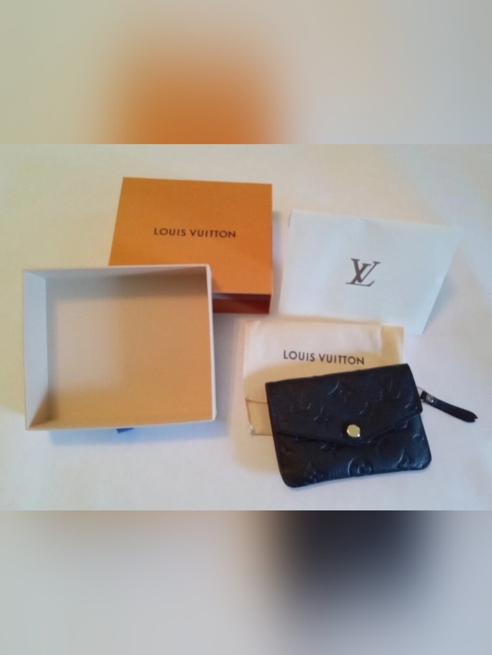 Louis Vuitton Black Monogram Empreinte Pochette Cles Purse